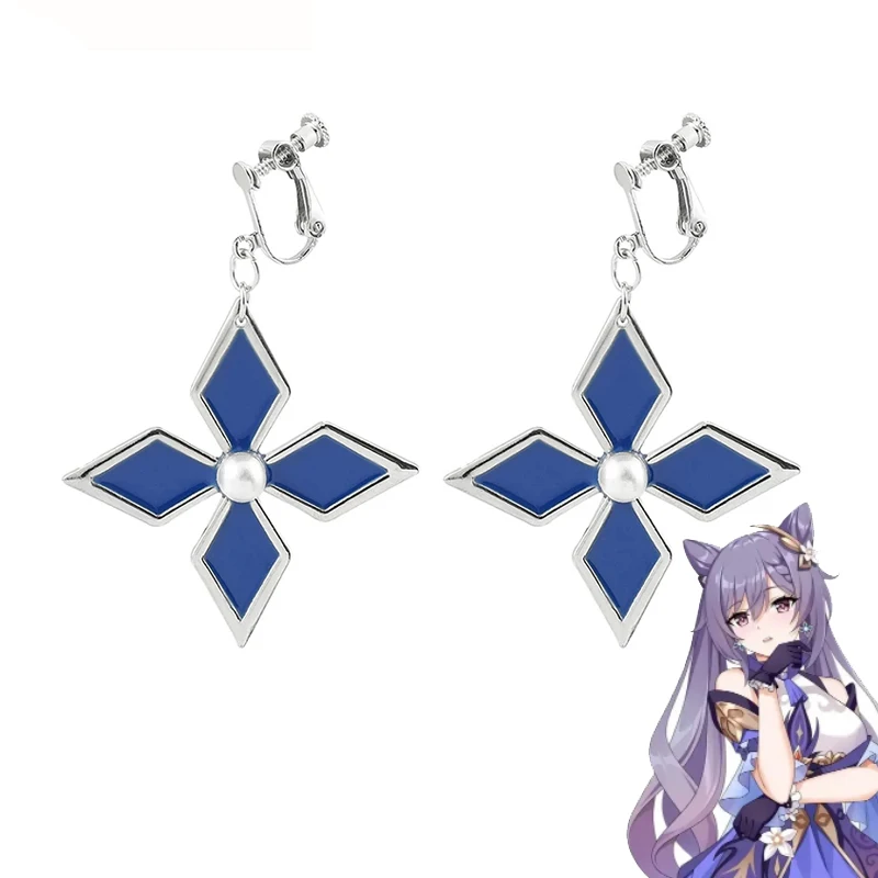 Video Game Genshin Impact Earrings Cartoon Charms Metal Anime Jewelry