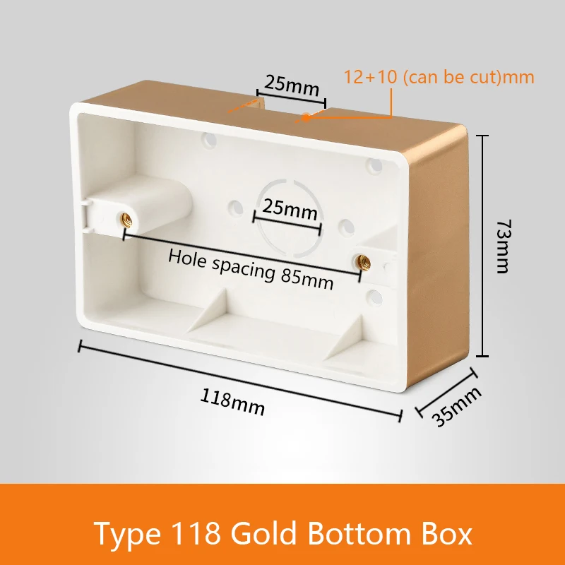 US Mexico Standard 118 Type Surface Mounted Switch Box General Bottom Box Thickened Material General Two-bit Junction Box,switch box,wall socket box,wall switch socket repairer,electrical box repairer,wall socket repairer