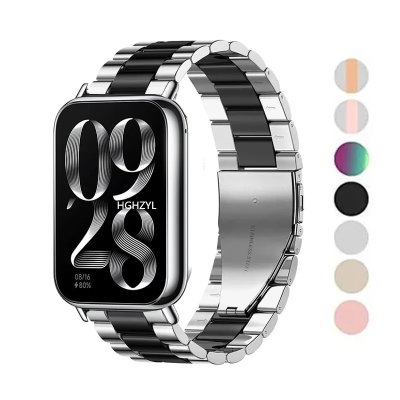 Premium Stainless Steel Bracelet Strap for Smartwatches - Elegant Replacement Band Accessories
