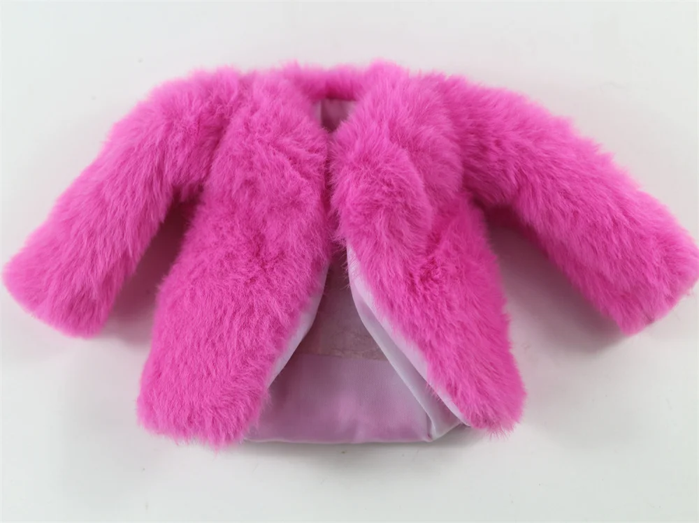 Handgefertigte Puppenkleidung, Pelzmantel für 11,5 Zoll (30 cm) große Puppen, Puppenaccessoires, viele verschiedene Modelle zur Auswahl. – Detail 1