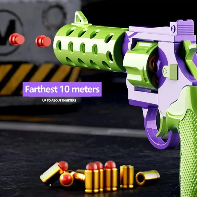 Automatic Decompression Desert Pistol Continuous Shell Ejection Empty Hanging Revolver Toy Gun 4