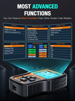 ANCEL AD410 PRO Code Reader Battery Test Check Engine With Full OBD2 Function Car Diagnostic