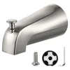 Sliding Bath Spout Bathtub Faucet With Diverter Solid Construction Brushed Nickel Finish Easy Operation Complete Accessories 3
