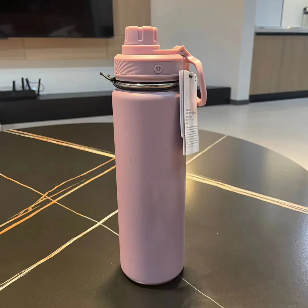 710ml Lulu Insulated Stainless Steel Water Bottle With Spout Lid Sport Gym  Tumbler Vacuum Mug Portable Leakproof Outdoor Cup - AliExpress