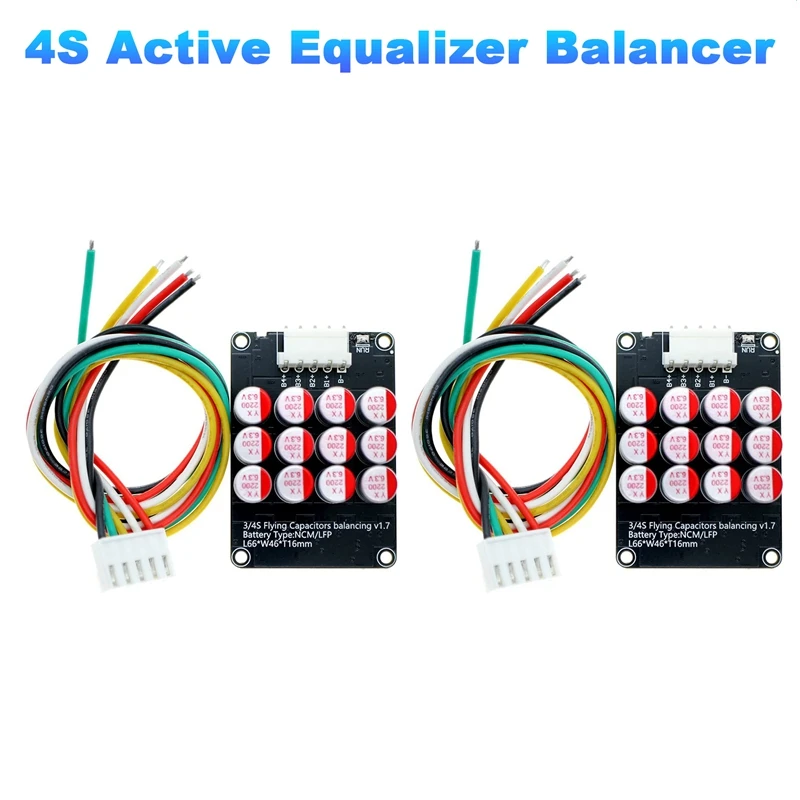 4S Active Equalizer Balancer Lifepo4 / Lipo/ LTO Battery Energy Equalization Capacitor BMS Board
