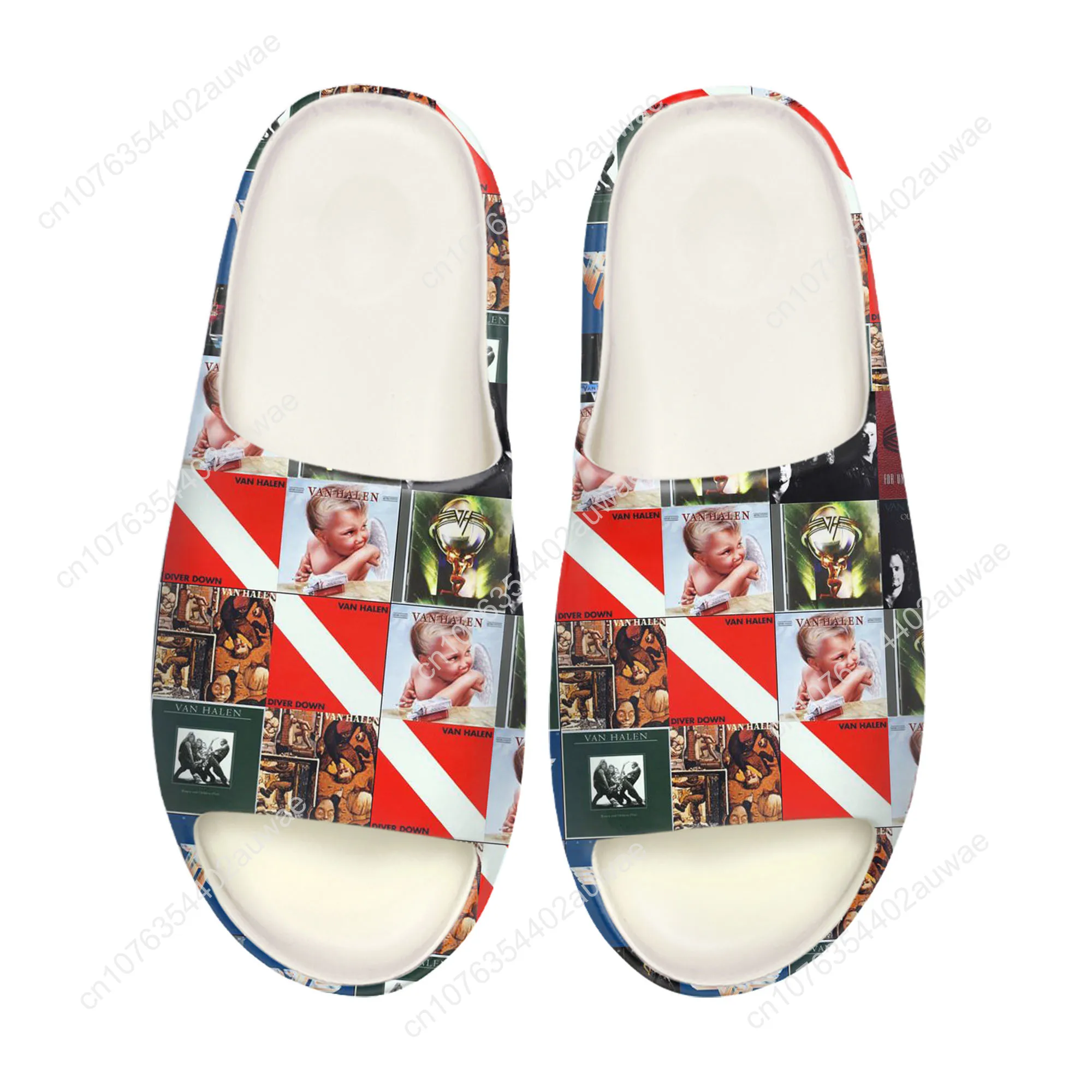 Van Evh 1984 Stripes Halen Soft Sole Sllipers Home Clogs Step on Water Shoes Mens Womens Teenager 5150 Customize on Shit Sandals