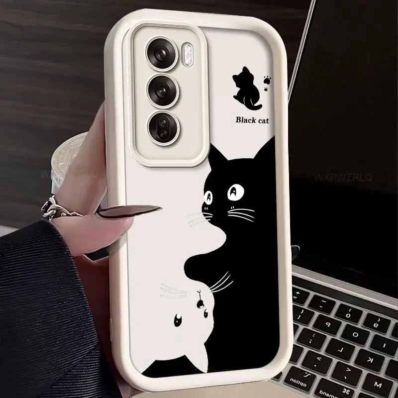 Charming Painted Cat Matte Soft Silicone Shockproof Phone Case