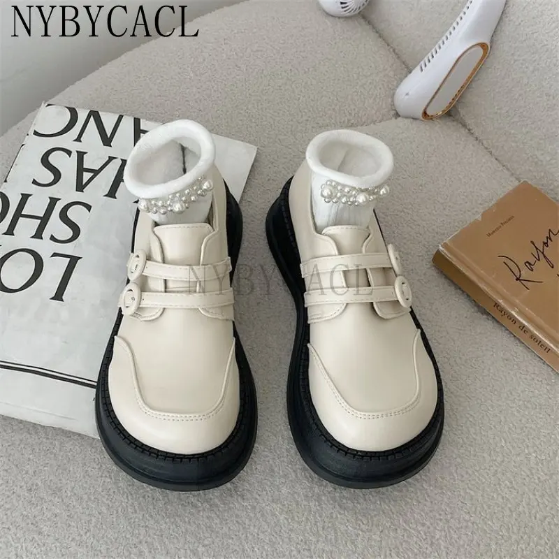 

Patent Leather Shoes For Shoes Round Toes New Autumn Retro Mary Jane Shoes Thick Heel Shoes Crystal Women's Shoes Spring Fashion