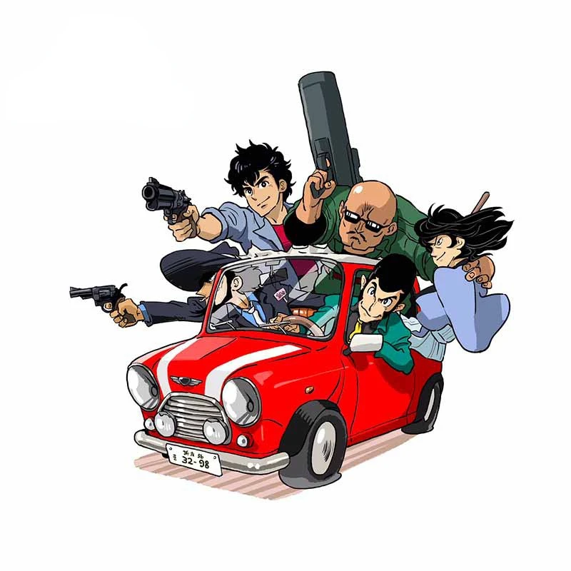 

A-1535 Fun Cartoon Modeling Personality Car Stickers PVC Fashion Auto Window Bumper Waterproof Cover Scratches Quality Decals