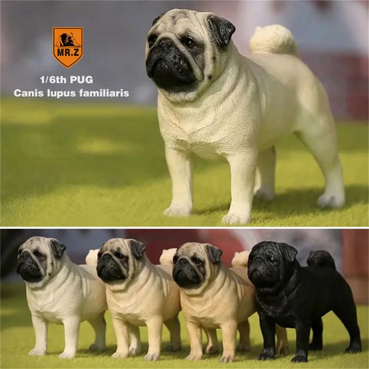 

JXK Studio 1:6 Pug Dog Pet Healing Figure Canidae Animal Model Toy Collector Desktop Decor Adult Simulation Gift Collection