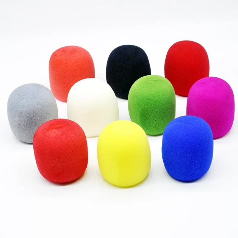 Thickened Microphone Sponge Cover Solid Color Microphone Windproof Sponge Protective Cover KTV Bar Microphone Anti Drop Cover