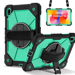 Ultimate Kids Shockproof Armor Tablet Case with Stand and Strap - Rugged Hard Shell Protection for Matepad Air11.5 2023 (Black Mintgreen)