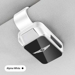 Universal Car Sun Visor Glasses and Card Holder Clip (White)