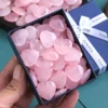 10/20/30PCS Rose Quartz Heart Natural Crystal Gift Set Polished Stones Healing Reiki Gemstone Valentine Gift For Women 1