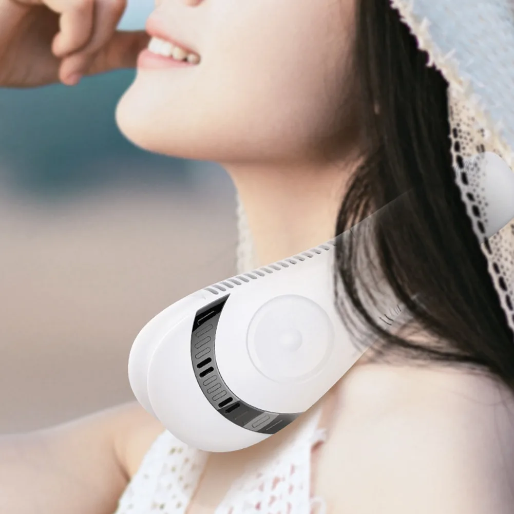 Blateless, Mute, Wearable, Fãs Neckband, Esportes, Refrigeração a Ar, 5000mAh, Novo