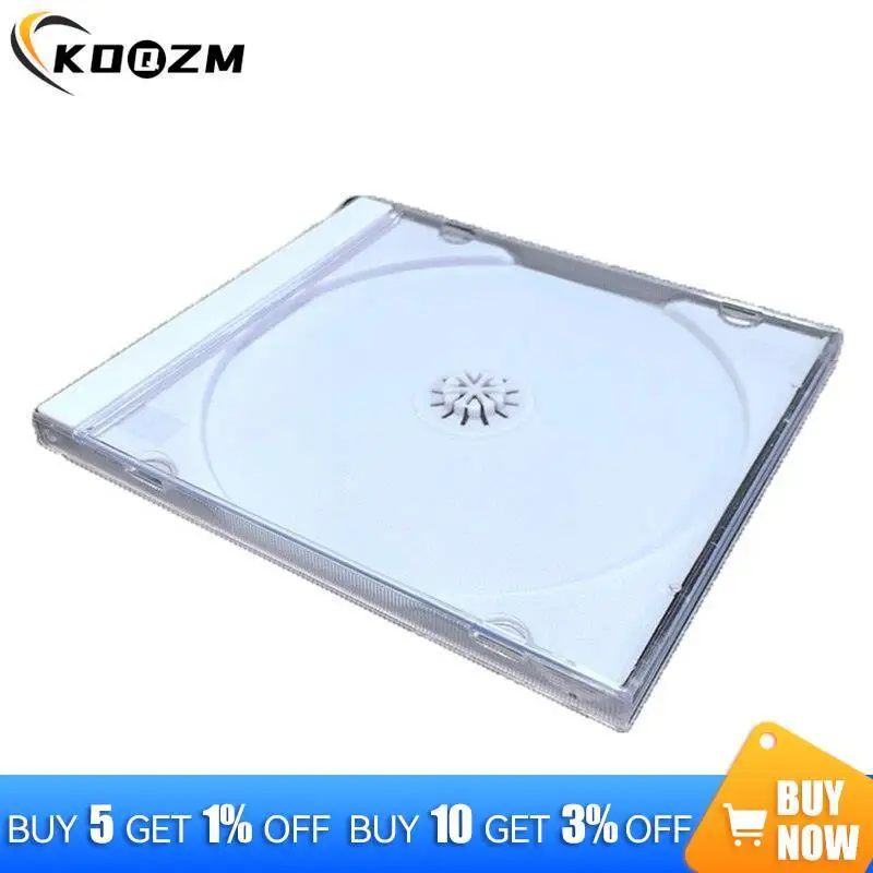 CD DVD Storage Case Transparent Bottom CD Box Empty CD Case PP Plastic Case Capacity 1-2 Discs