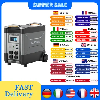 ALLPOWERS R4000 4000W Portable Power Station 3600Wh Solar Generator Expandable Battery with UPS for Camping Travel Power Outage 1