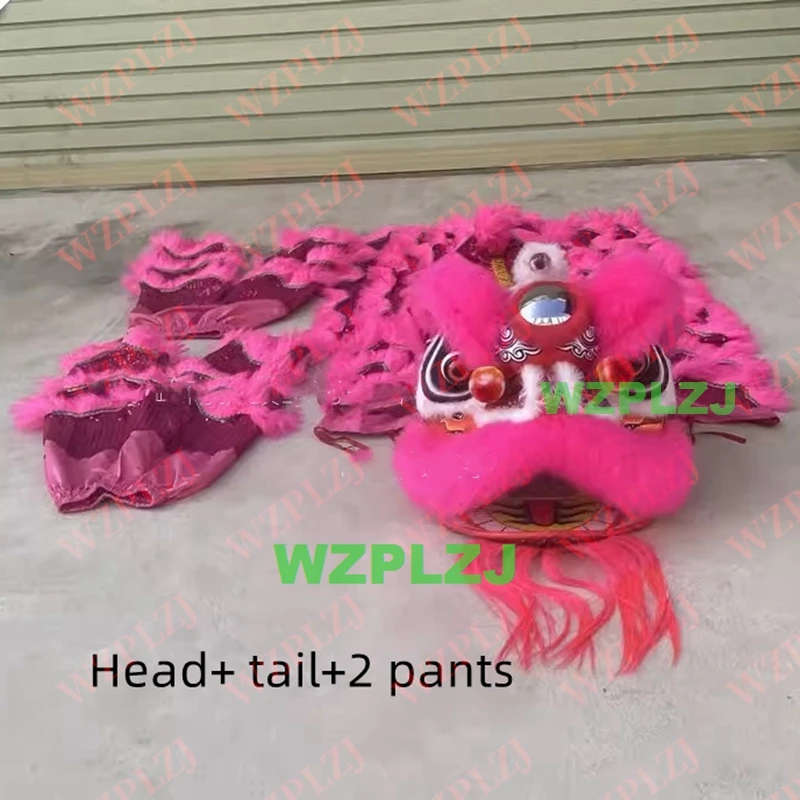 2Kids Lion Dance Costume 2 pants 10-15 Age Children Student Play Game Party Halloween Sport Parade Folk Event Stage Mascot China