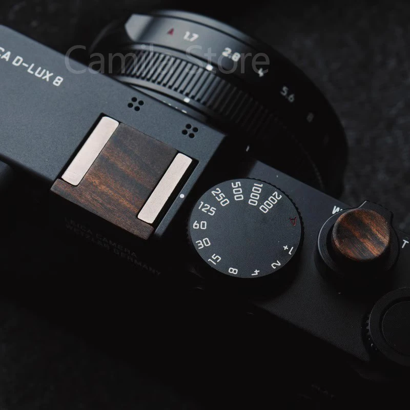 wooden Shutter Release wooden Button and Hot shoe cover for LEICA dlux8 D-LUX8 D-LUX7 Camera Cold shoe protection