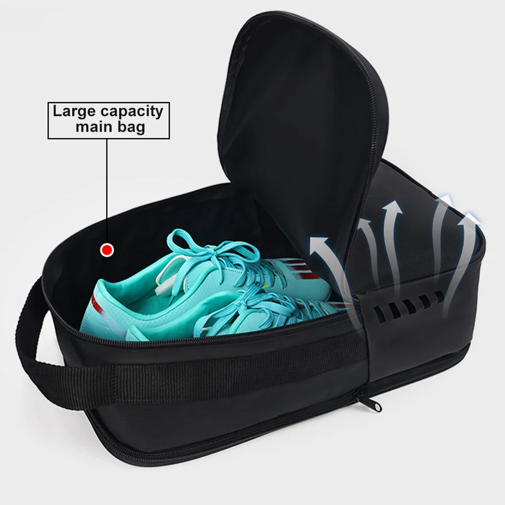 1pc Waterproof Travel Shoe Bag with Zipper & Handle Portable Packing for Gym,Golf,Football,Tennis,Bowling,Basketball,Dance Shoes