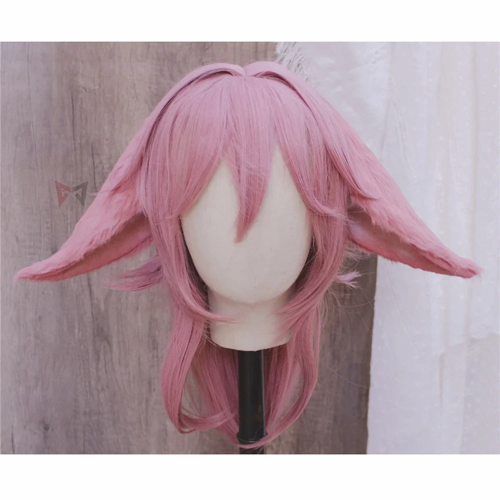 

New Genshin Impact Yae Miko Cosplay Fox Ears Hairhoop Headwear Scalp Simulation Pink Anime Inazuma Yae Miko Cosplay prop