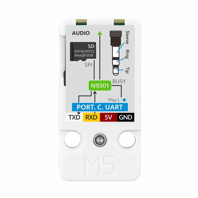 A37T-N9301 오디오 플레이어 장치 3.5Mm 스테레오 잭 출력, 오디오 디코딩 칩을 통해 MP3/WAV 형식 지원