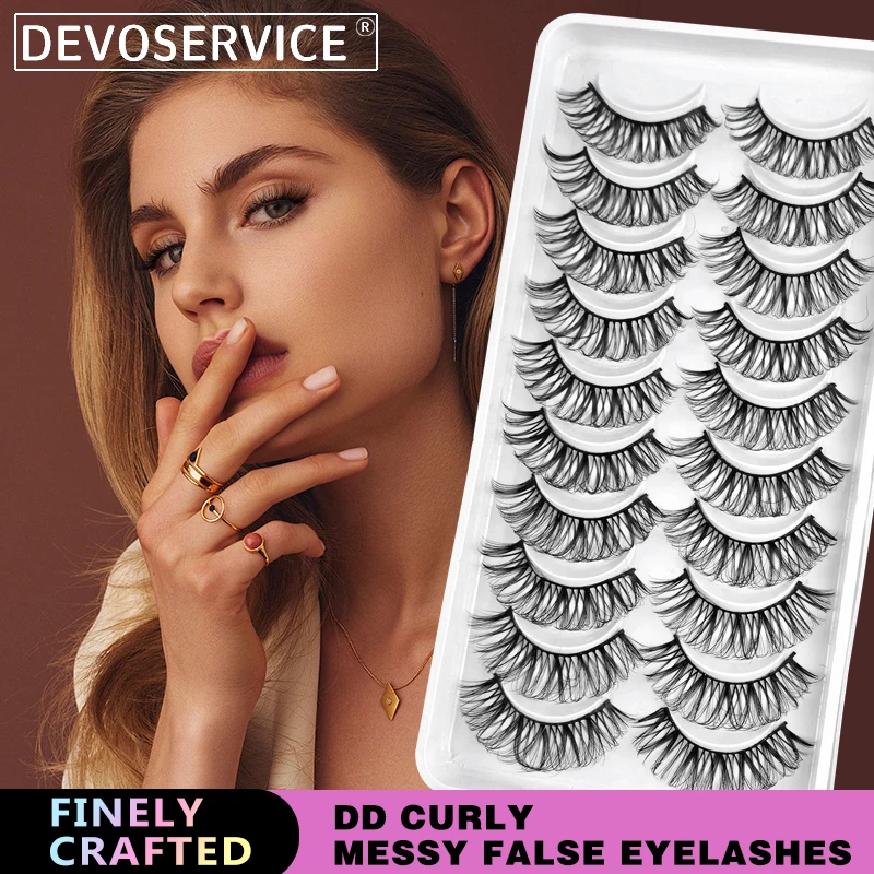 

10 пар, ресницы из искусственной норки, русский стиль