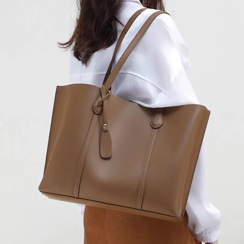 

Large Capacity Women Handbag 2024 High Quality Fashion Soft Leather Tote Bag Commuter Underarm Shoulder Bag