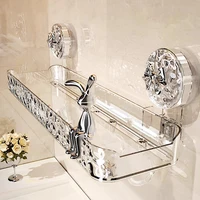 Bathroom Storage Rack Wall Mounted Non Perforated Household Strong Suction Cup Storage Rack Bathroom Toiletries 1