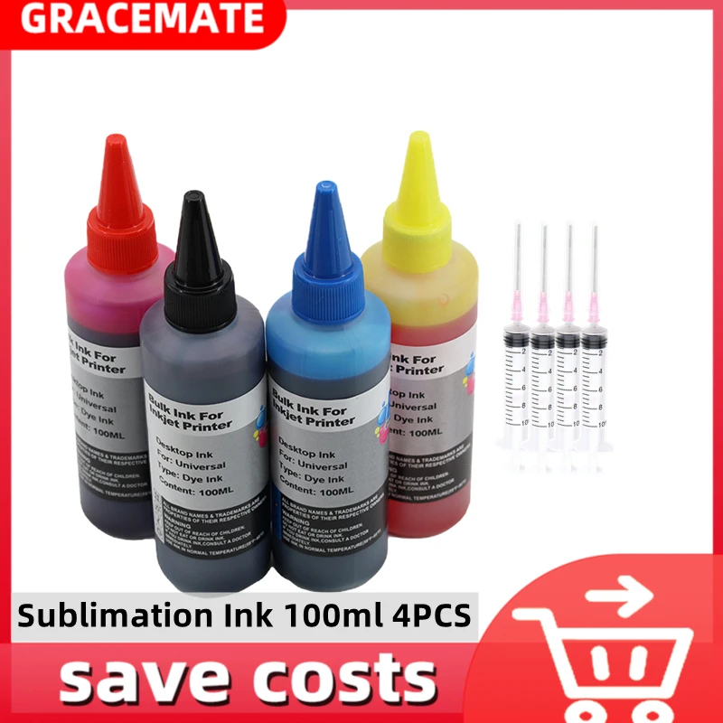 100Ml 4 Colori/Set Inchiostro Di Sublimazione Per La Stampante Epson Xp-4100 Xp-4105 Wf-2830 Wf-2850 212 Stampanti