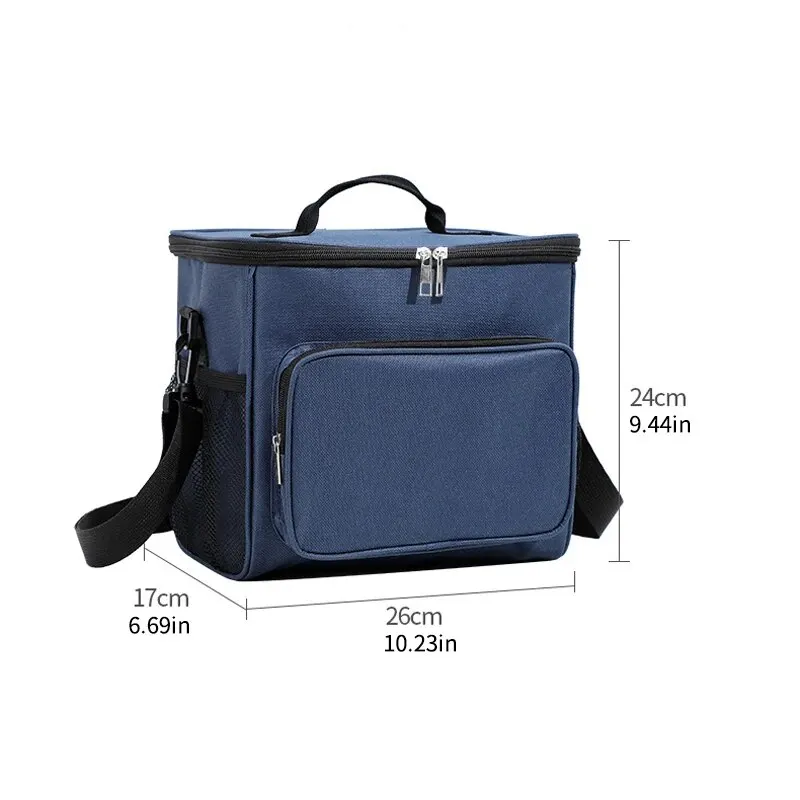Lunch Cooler Bag Large Capacity Manual Bill of Lading Shoulder Oxford Thick Insulation Camping Outdoor Picnic