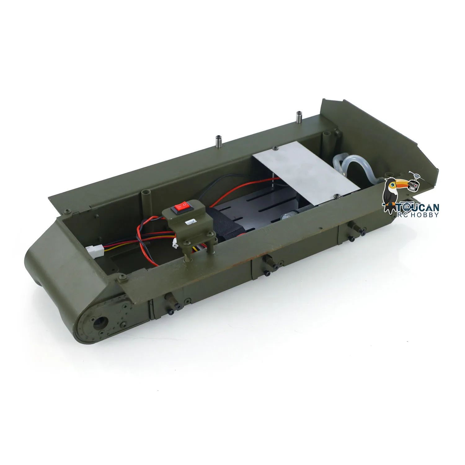 Châssis Métal + Fumée pour Char Sherman M4A3 1/16 RC