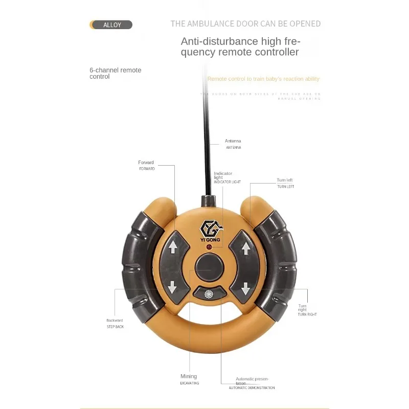 S8f431d075bcf4306b7736e6cfcbd5402c 1:24 9CH RC Alloy Wywrotka Samochód Inżynieria Pojazd Wózek widłowy Ciężka koparka Zdalnie sterowany samochód Zabawki dla chłopców Prezenty dla dzieci