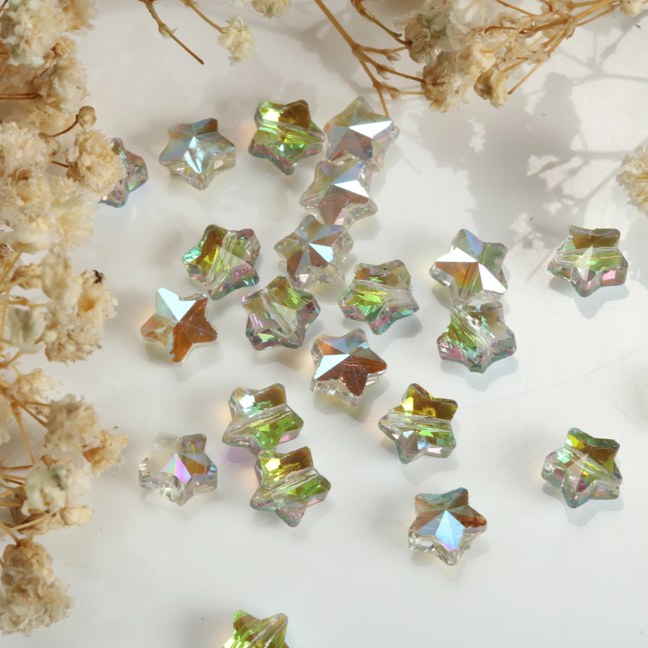 Sparkling Star Glass Beads