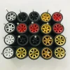 10sets 11mm wheels for 1/64 Scale Alloy Car Models 1/64 wheels with 1/64 Tires + Axles for Hot Wheel/Matchbox/Domeka/Tomy 1:64 6