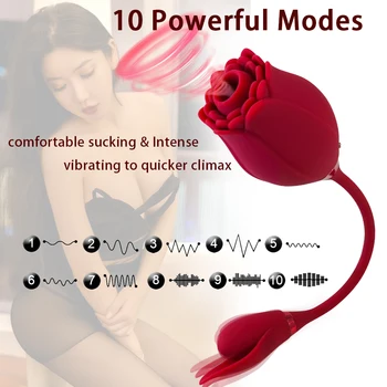 Rose Vibator Toy for Women Vagina Sucking Vibrator Powerful Licking Clitoris Stimulation Female Masturb Orgasm Adult Sex Product 2
