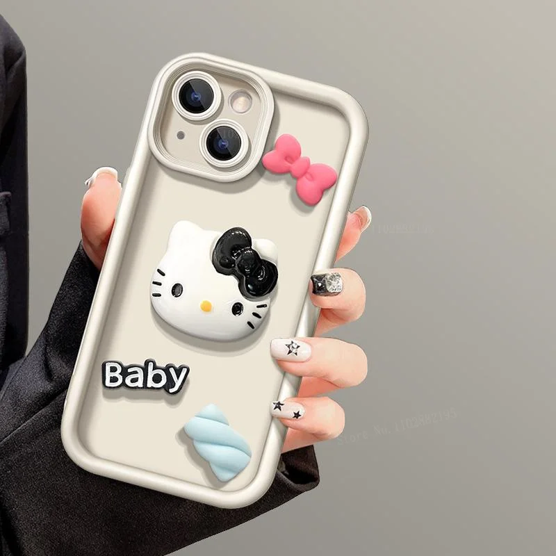 thumbnail image 1 of Funda suave 3D Sanrio Hello Kitty para Samsung Galaxy S23 Ultra S22 S21 Plus S20 FE A12 A32 A52 A52S A13 A23 A33 A53 A14 A34 A54, 1 of 4