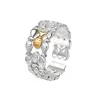 Creative Sweet 925 Sterling Silver New Fashion Shoal Of Fish Multilayer Bridal Sets Rings For Women Girl Fine Jewelry LR273 5