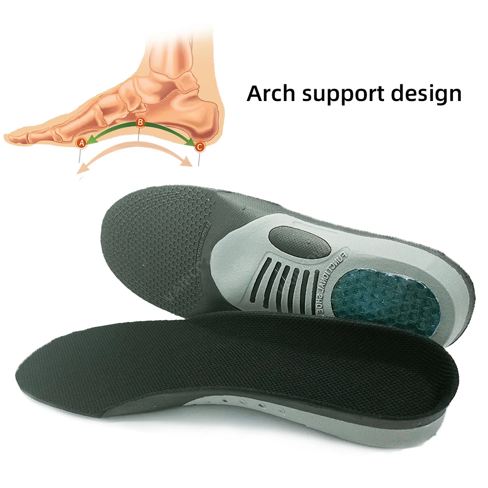 1 Pair Of Orthopedic Insoles, Comfortable Absorb Sweat Shoes Pad Lightweight Inflatable Design For Sports Hiking, Climbing, Work