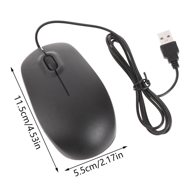 델 MS111USB 유선 마우스, 노트북 데스크탑 사무실 컴퓨터 마우스, PC 노트북용 USB 유선 마우스, 사무실 액세서리, 1 개