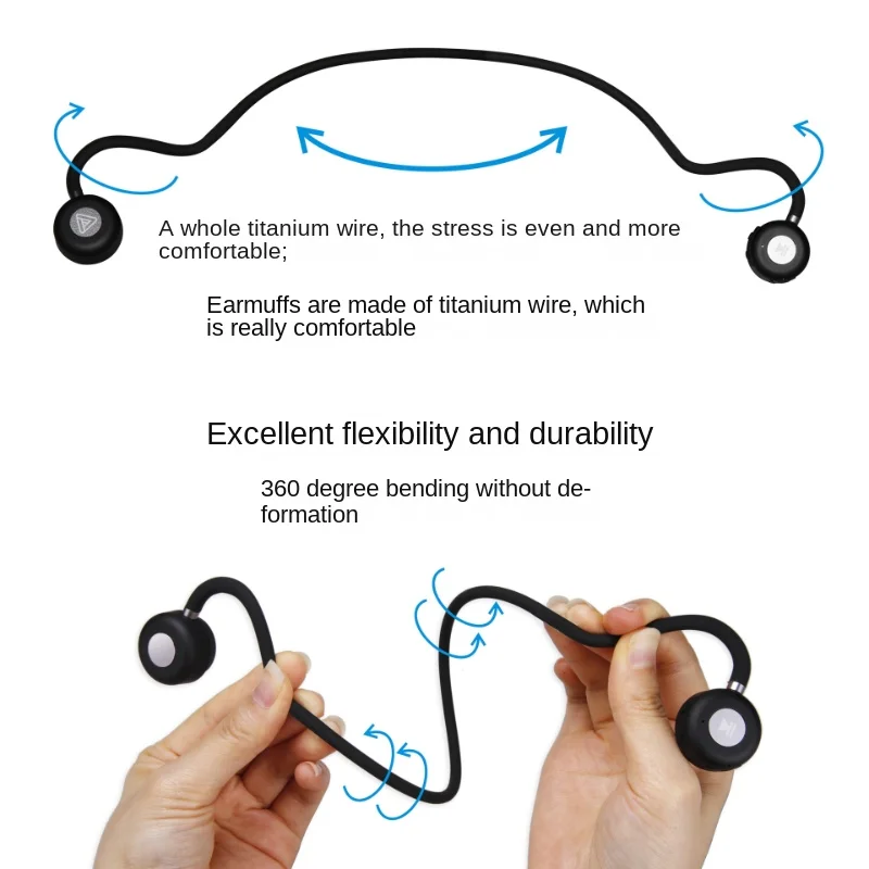 Auxiliar Bone Conduction Fones de Ouvido Dobrável e Impermeável Adequado para Pessoas com Impacto Auditivo Novo Huhd-ha15 - Image 4