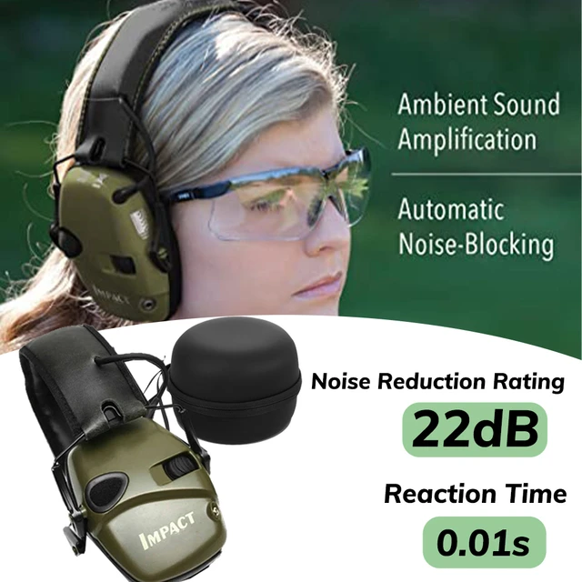 Howard Leight by Honeywell Impact Sport Sound Amplification Electronic  Shooting Earmuff, Hunter Green - R-01526