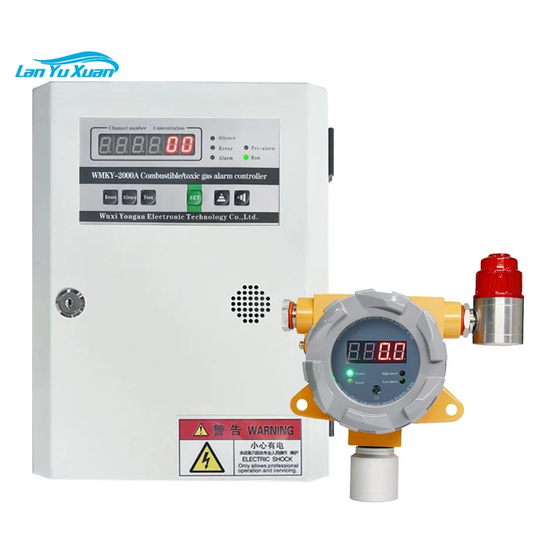 

Fixed Multi channel Gas Leak Detector control panel With Digital Alarm Controller lpg gas leak detector