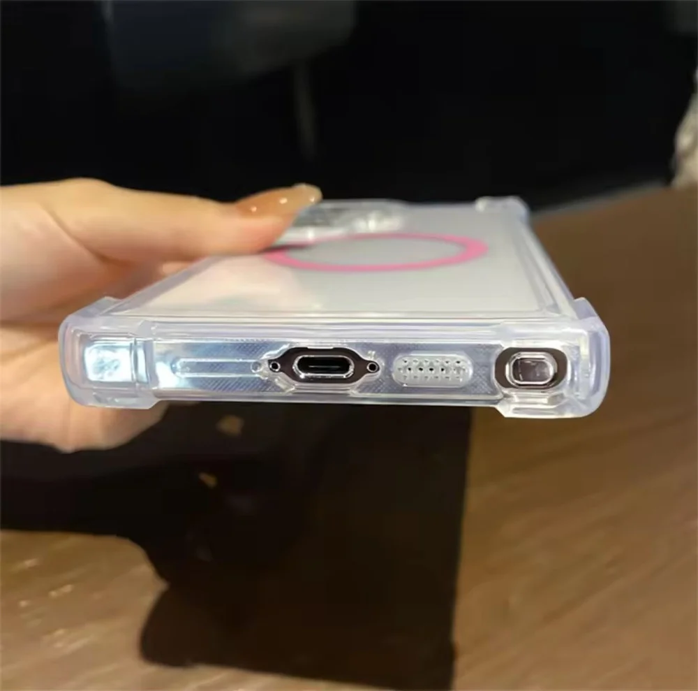 Ultra Clear Magnetic Phone Case with Shockproof Corner Protector