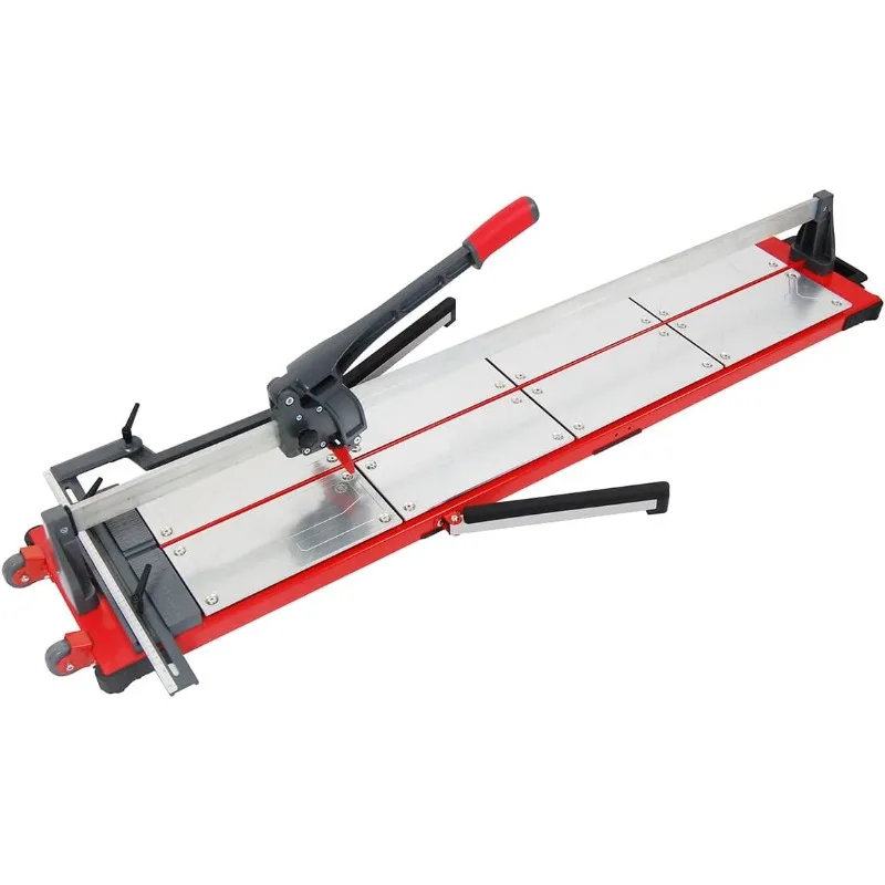 

48Inch Large Format Tile Manual Tile Cutter with Transport Handle and Wheels, Laser Engraved Base, 10 Ball Bearing inside