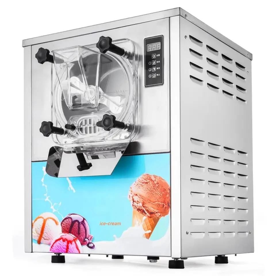 

Commercial Key Press Single Flavor Table Top Style Stainless Steel 16-20L/H Hard Ice Cream Making Machine Fruit Gelato Maker