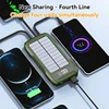 4-in-1 Solar Power Bank Built-in-cables 100000mAh High Capacity Charger Fast Charging Intelligent Digital Display Battery 2025 5