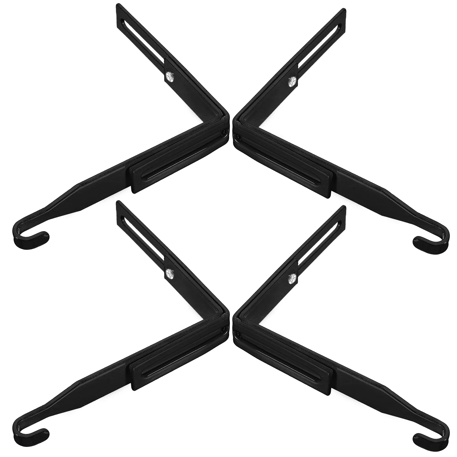 

4 Pcs Metal Cabinet Hooks Wall for Hats Storage Cubicle Hanger Cupboard Door Adjustable over