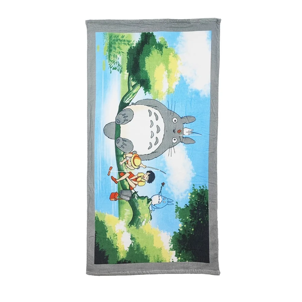 Japanese Cartoon Anime Cats Children Bath Towel Luxury for Kids Bathroom Beach 60*120 Cotton Velour Terry bath towel cotton beach towel