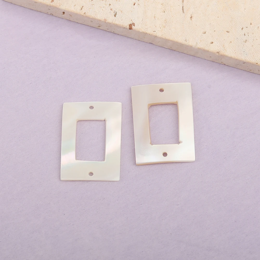 Cordial Design 18*25MM 50Pcs Jewelry Findings Components/Hand Made/Natural Shell/Jewelry Accessories/Rectangle Shape/DIY Charms - cordial